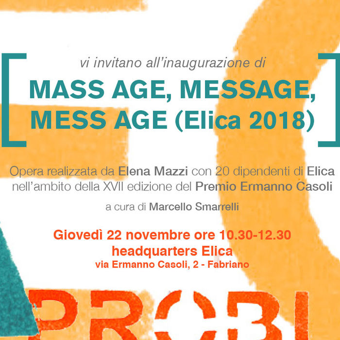 Inaugurata l’opera “Mass age, message, mess age (Elica 2018)” di Elena Mazzi 