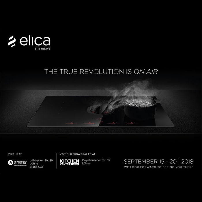 Elica premieres new products at Area30 2018
